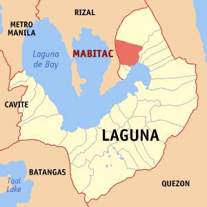 Municipality of Mabitac, Province of Laguna, Philippines .